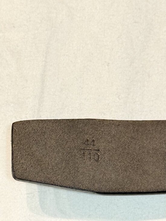 Gucci Interlocking GG Engraved Buckle Belt Black Leather Gold Size 44/110 main image 7